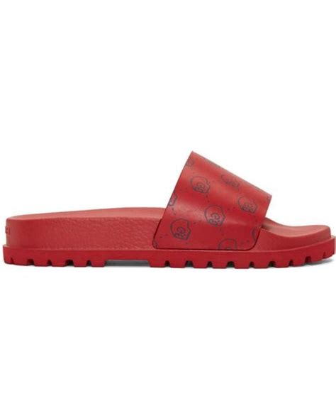 gucci red guccighost pursuit trek sandals|Gucci ghost collab for sale.